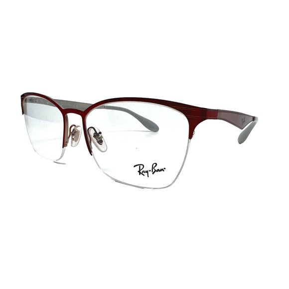 Ray-Ban RB 6345 2921 Eyeglasses Frames Orange Cat Eye Half Rim 54-17-135 H8574 - Picture 1 of 8